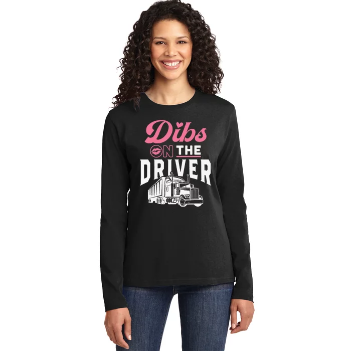 Truck Driver Wife Proud Trucker Friend Anniversary Gift Ladies Long Sleeve Shirt