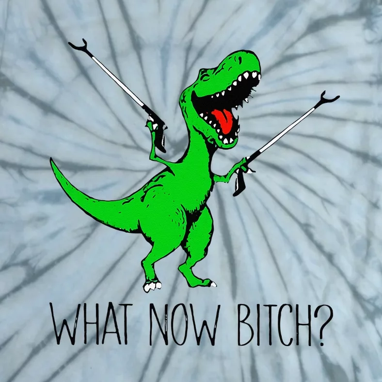 TRex Dinosaur What Now Bitch Funny Tyrannosaurus Rex Tie-Dye T-Shirt