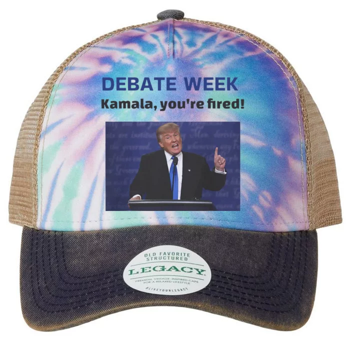 Trump Debate Week Trump Kamala YouRe Fired! Legacy Tie Dye Trucker Hat