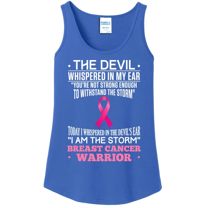 The Devil Whispered In My Ear I Am The Storm Survivor Design Gift Ladies Essential Tank