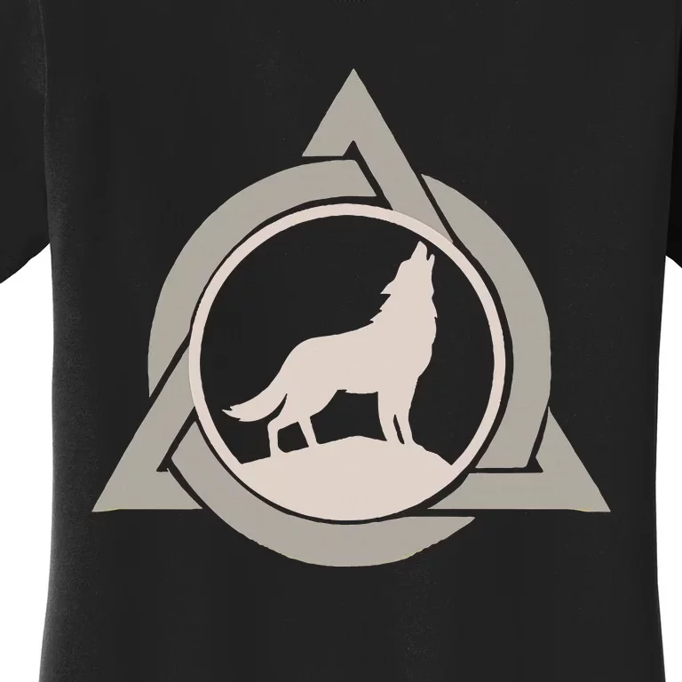 Theta Delta Wolf Therian Gear Therianthropy Symbol Otherkin Women's T-Shirt