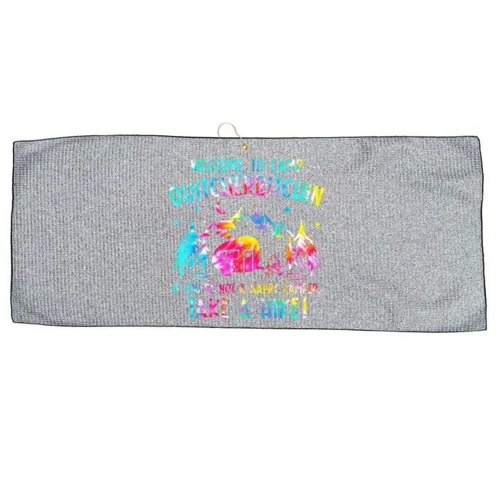 Tie Dye Welcome To Camp Quitcherbitchin Camper Camping Large Microfiber Waffle Golf Towel