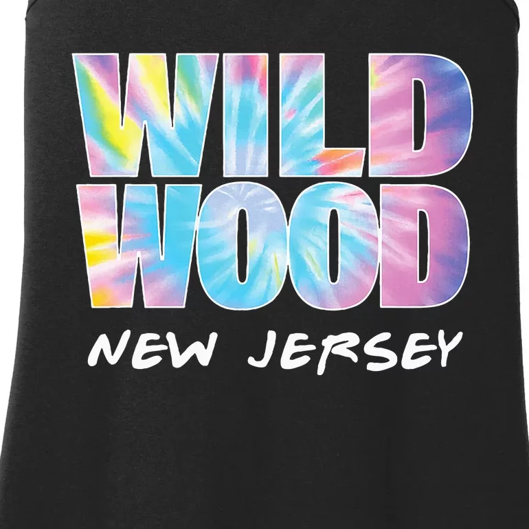 Tie Dye Wildwood New Jersey Souvenir Ladies Essential Tank