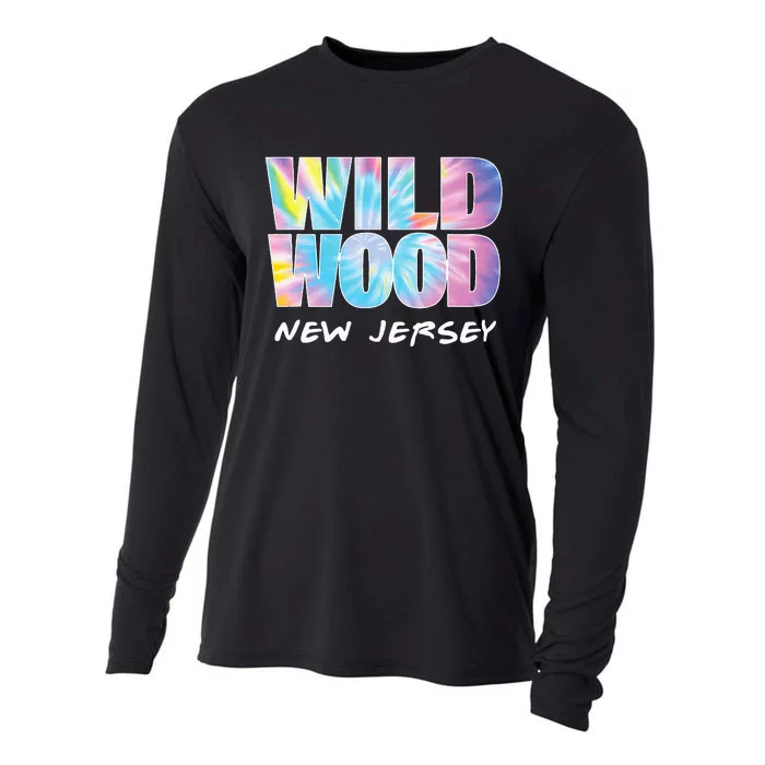 Tie Dye Wildwood New Jersey Souvenir Cooling Performance Long Sleeve Crew