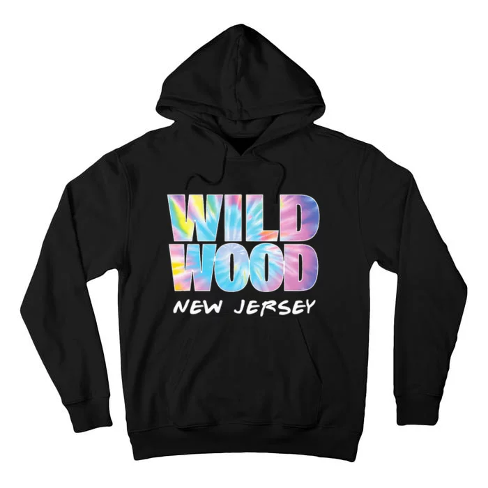 Tie Dye Wildwood New Jersey Souvenir Tall Hoodie