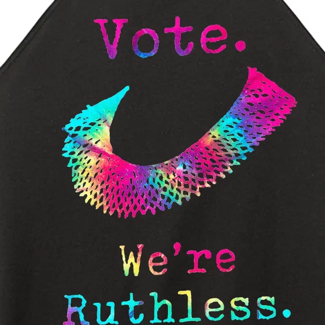 Tie Dye Women Vote WeRe Ruthless Feminist Women’s Perfect Tri Rocker Tank