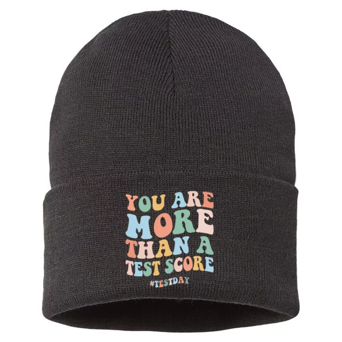 Test Day You Are More Than A Test Score Testing Day Teacher Sustainable Knit Beanie