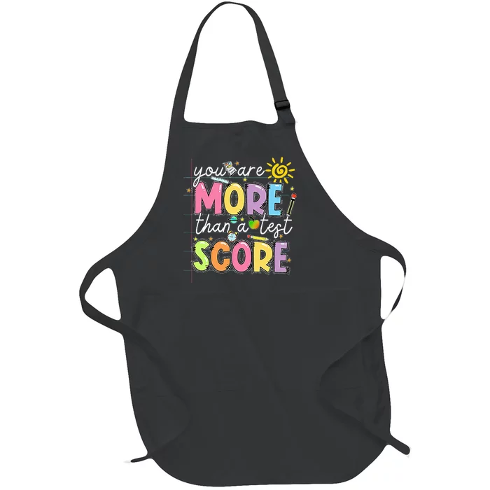 Test Day You Are More Than A Test Score Rock The Test Full-Length Apron With Pocket