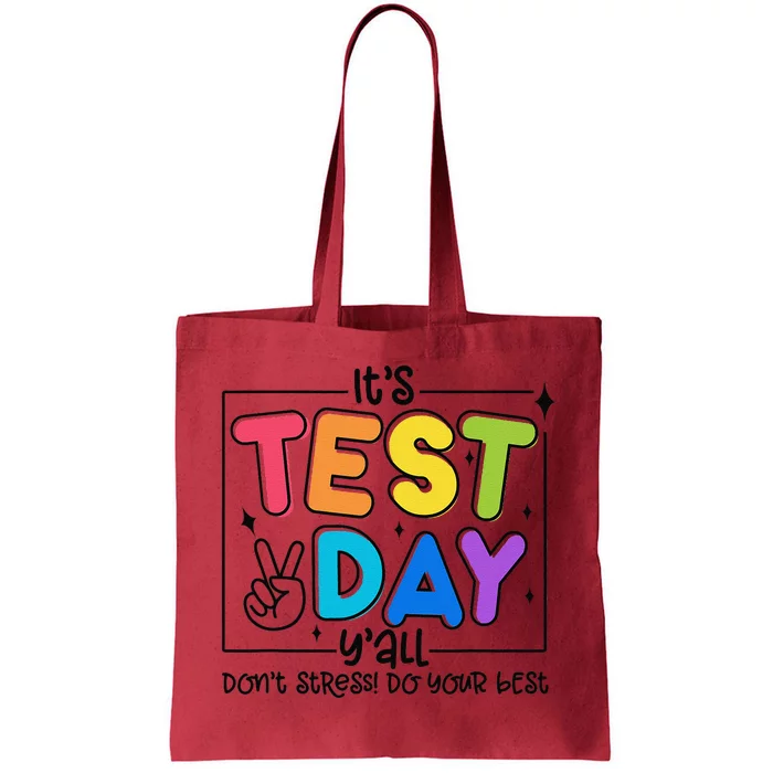 Testing Day YAll Rock The Test 1 2 3 Motivational Tote Bag