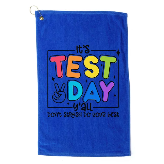 Testing Day YAll Rock The Test 1 2 3 Motivational Platinum Collection Golf Towel