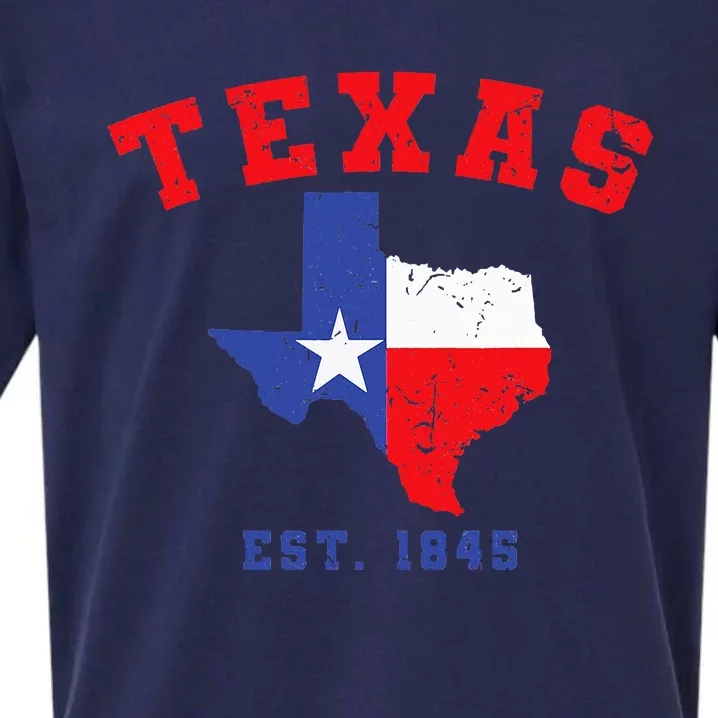 Texas Est. 1845 Texas Pride Home State Texan Sueded Cloud Jersey T-Shirt