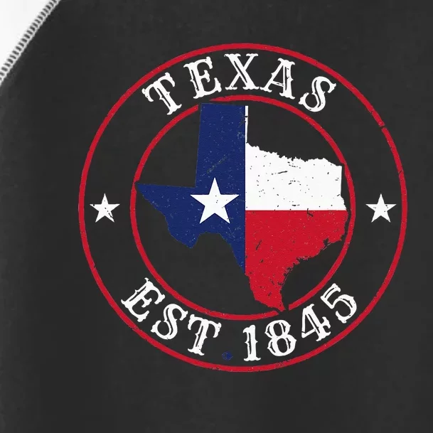 Texas Est 1845 Texan Home State Texas Pride Toddler Fine Jersey T-Shirt