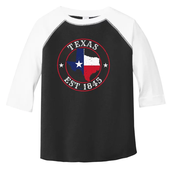 Texas Est 1845 Texan Home State Texas Pride Toddler Fine Jersey T-Shirt