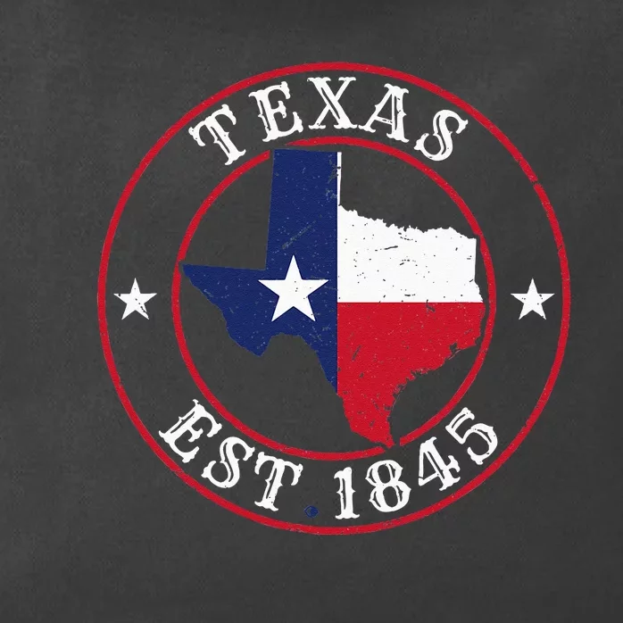 Texas Est 1845 Texan Home State Texas Pride Zip Tote Bag