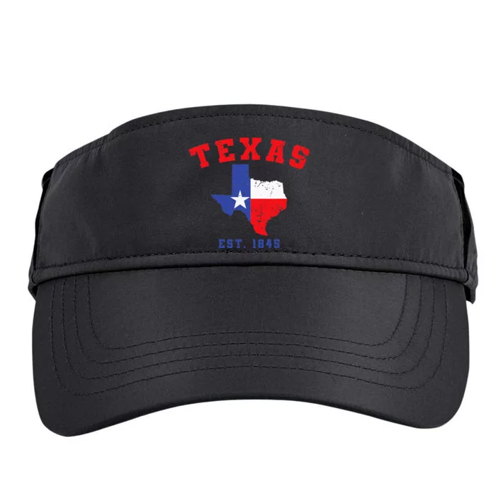 Texas Est 1845 Texas Pride Home State Texan Adult Drive Performance Visor