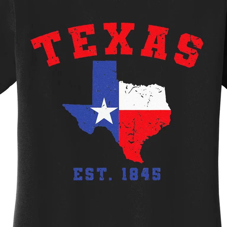 Texas Est 1845 Texas Pride Home State Texan Women's T-Shirt