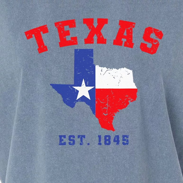 Texas Est 1845 Texas Pride Home State Texan Garment-Dyed Women's Muscle Tee