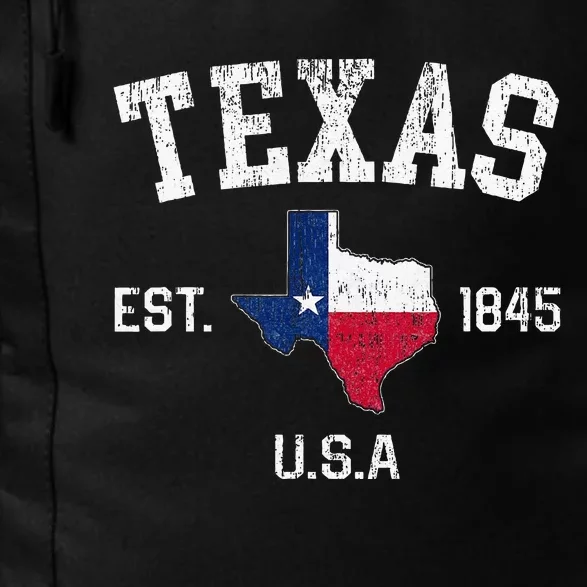 Texas Est 1845 Texas State Flag Map Texan Pride Daily Commute Backpack