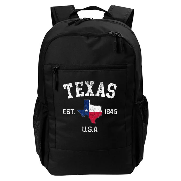 Texas Est 1845 Texas State Flag Map Texan Pride Daily Commute Backpack