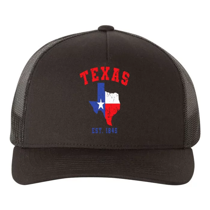 Texas Est. 1845 Texas Pride Home State Texan Yupoong Adult 5-Panel Trucker Hat