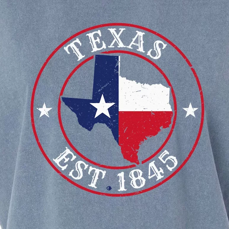 Texas Est 1845 Texan Home State Texas Pride Garment-Dyed Women's Muscle Tee