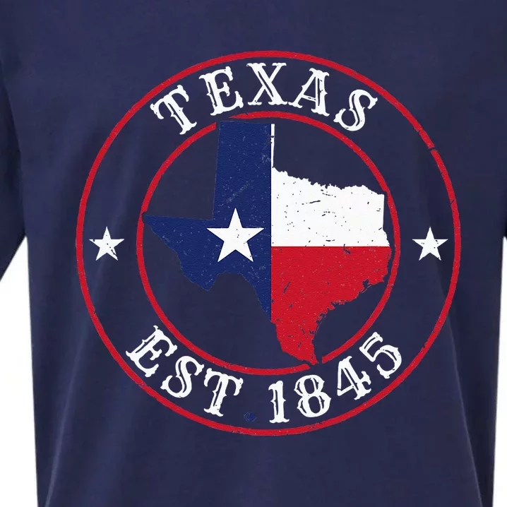 Texas Est 1845 Texan Home State Texas Pride Sueded Cloud Jersey T-Shirt