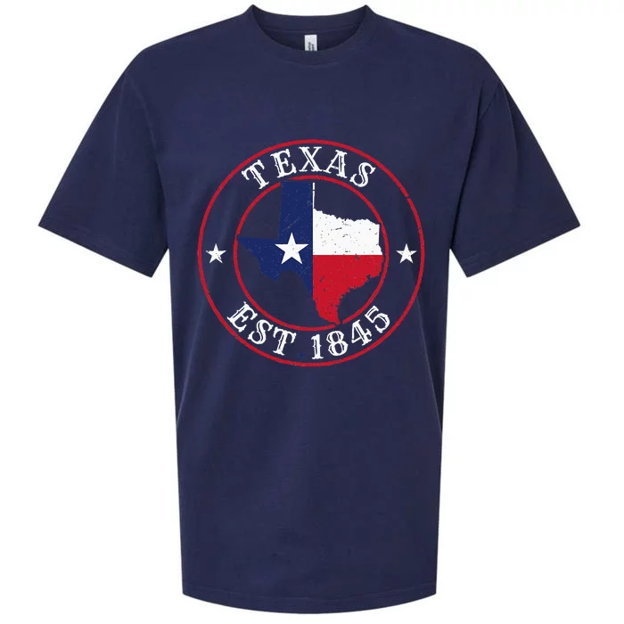 Texas Est 1845 Texan Home State Texas Pride Sueded Cloud Jersey T-Shirt