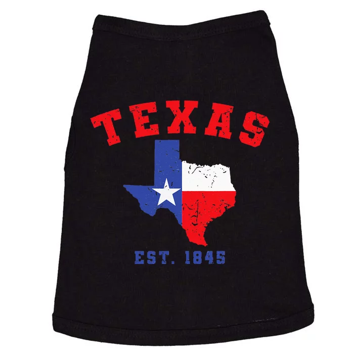 Texas Est 1845 Texas Pride Home State Texan Doggie Tank