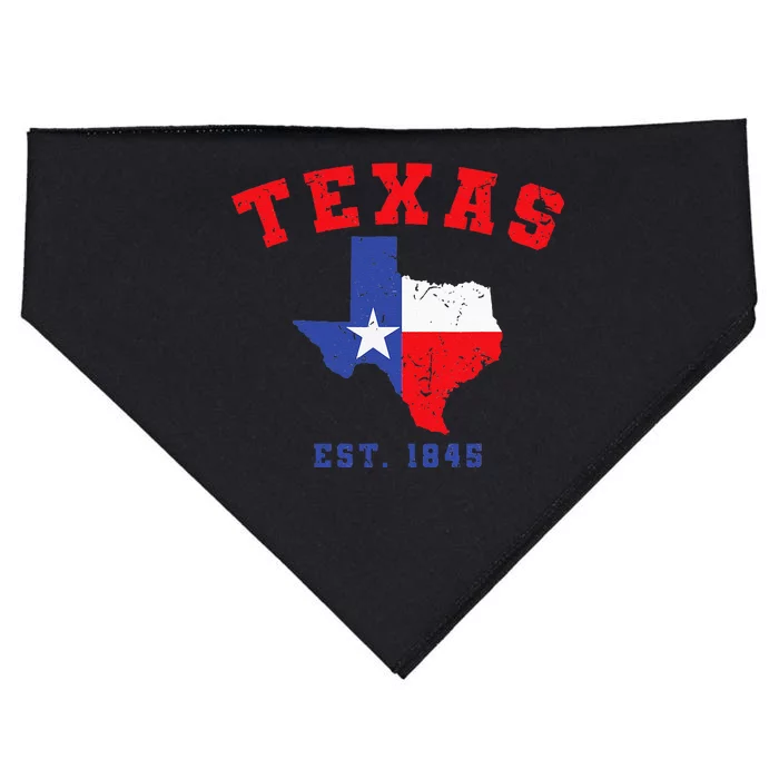 Texas Est 1845 Texas Pride Home State Texan USA-Made Doggie Bandana