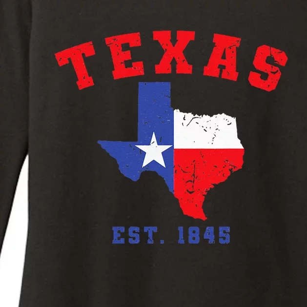 Texas Est 1845 Texas Pride Home State Texan Womens CVC Long Sleeve Shirt