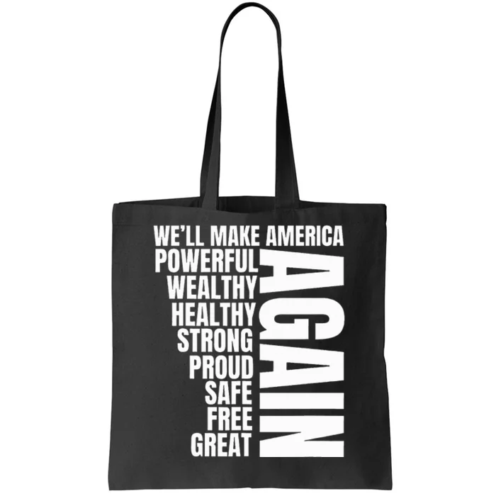 Trump Election 2024 Trump President Great Again Tote Bag