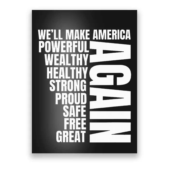 Trump Election 2024 Trump President Great Again Poster