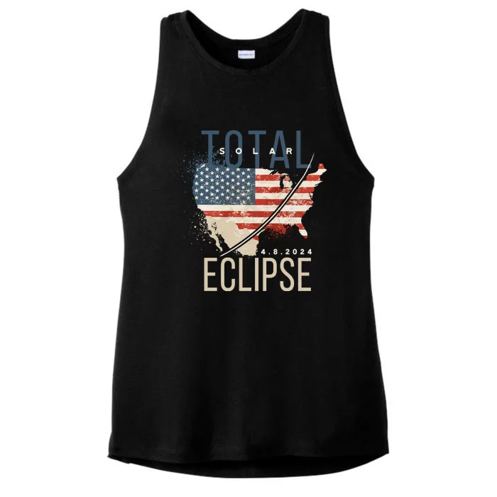 Total Eclipse 2024 Ladies Tri-Blend Wicking Tank