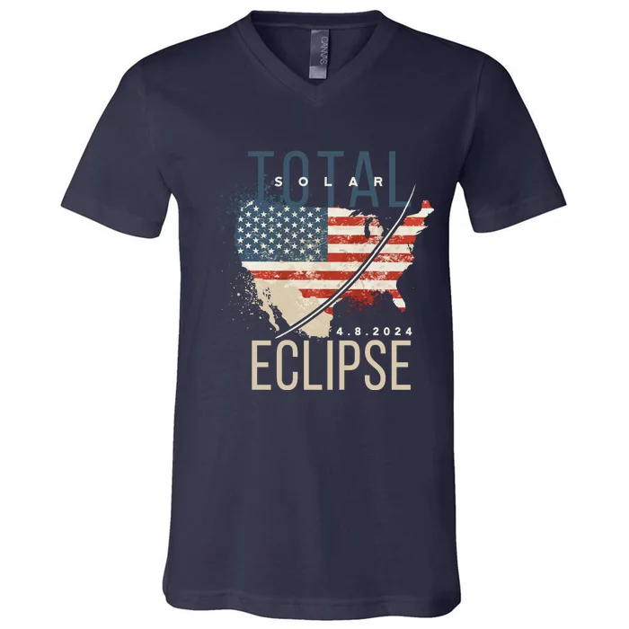 Total Eclipse 2024 V-Neck T-Shirt