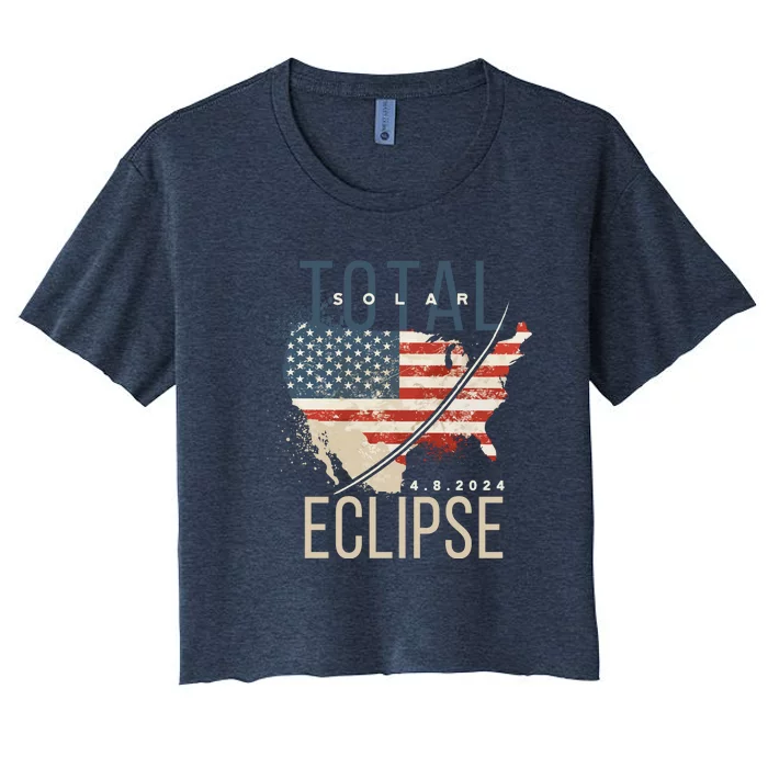 Total Eclipse 2024 Women's Crop Top Tee