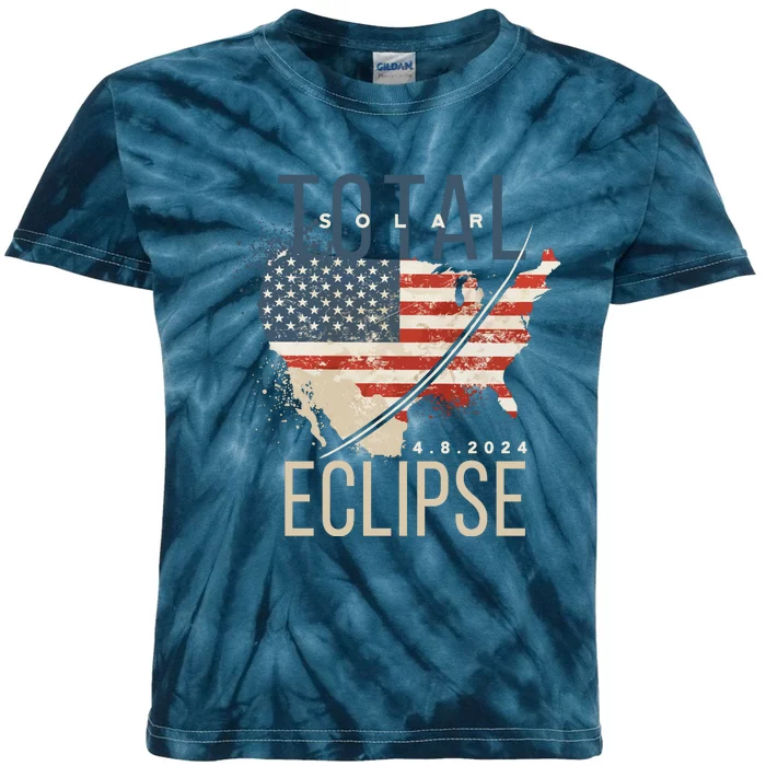 Total Eclipse 2024 Kids Tie-Dye T-Shirt