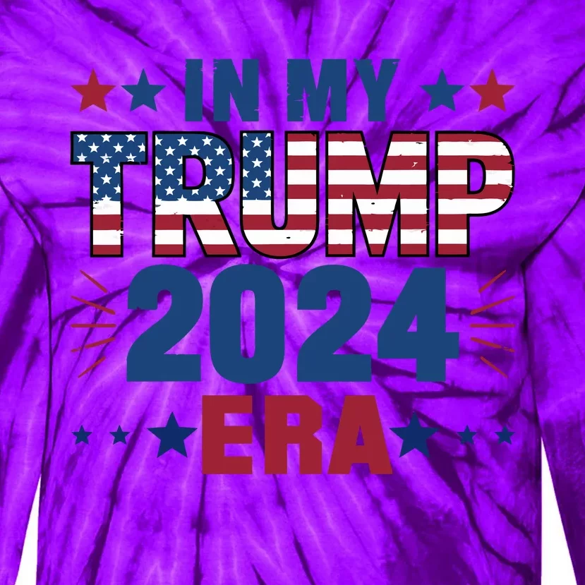 Trump Era 2024 Patriotic Graphic Tie-Dye Long Sleeve Shirt