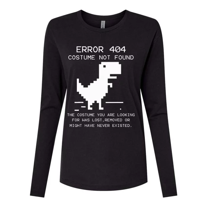 Trex Error 404 Costume Not Found Halloween Coding Programmer Womens Cotton Relaxed Long Sleeve T-Shirt