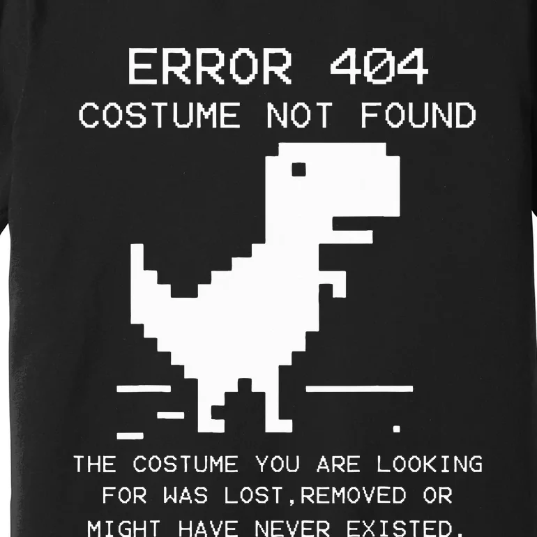 Trex Error 404 Costume Not Found Halloween Coding Programmer Premium T-Shirt