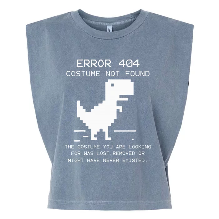 Trex Error 404 Costume Not Found Halloween Coding Programmer Garment-Dyed Women's Muscle Tee