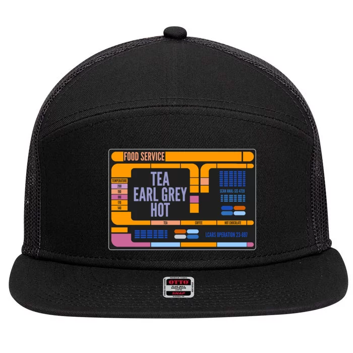 Tea Earl Grey Hot Captain Picard TNG 7 Panel Mesh Trucker Snapback Hat