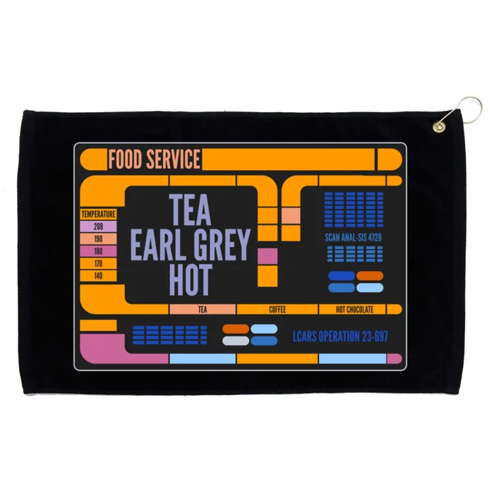 Tea Earl Grey Hot Captain Picard TNG Grommeted Golf Towel