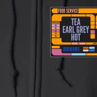 Tea Earl Grey Hot Captain Picard TNG Full Zip Hoodie