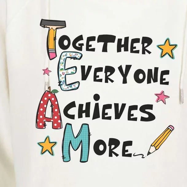 Together Everyone Achieves More Womens Funnel Neck Pullover Hood