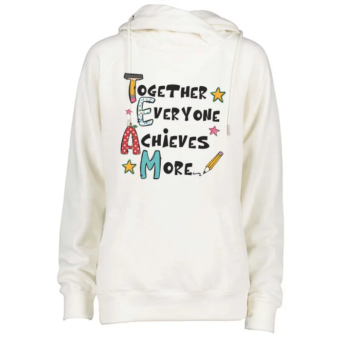 Together Everyone Achieves More Womens Funnel Neck Pullover Hood