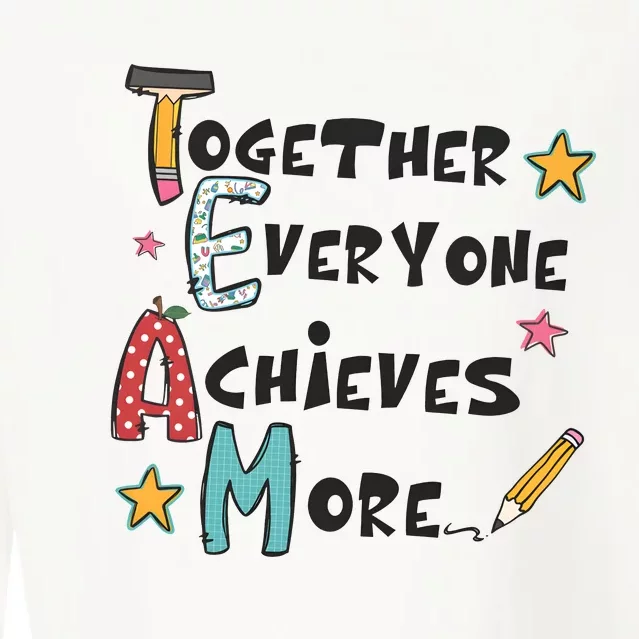 Together Everyone Achieves More Cropped Pullover Crew