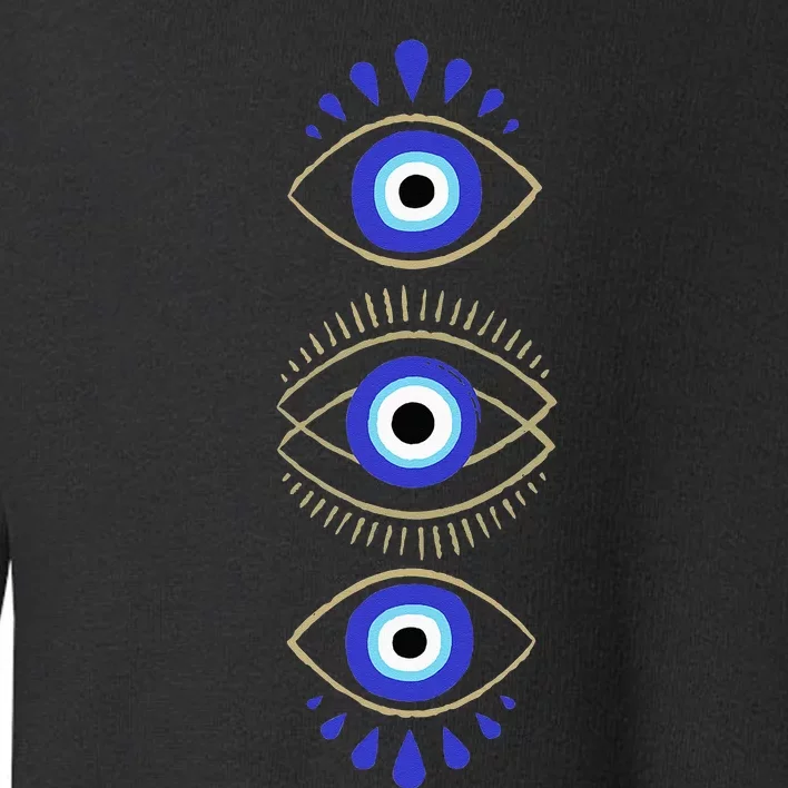 Third Eye All Seeing Spiritual Mystical Evil Eye Protection Toddler Sweatshirt