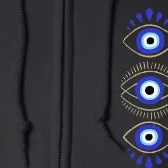 Third Eye All Seeing Spiritual Mystical Evil Eye Protection Full Zip Hoodie