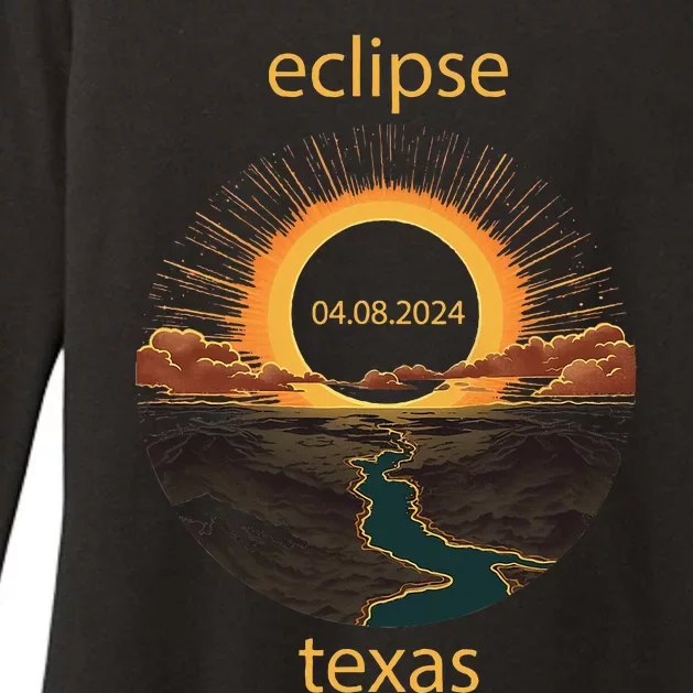 Texas Eclipse April 8 2024 04.08.2024 Womens CVC Long Sleeve Shirt