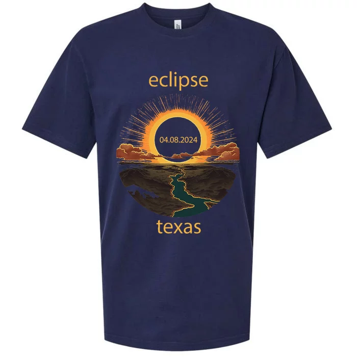 Texas Eclipse April 8 2024 04.08.2024 Sueded Cloud Jersey T-Shirt